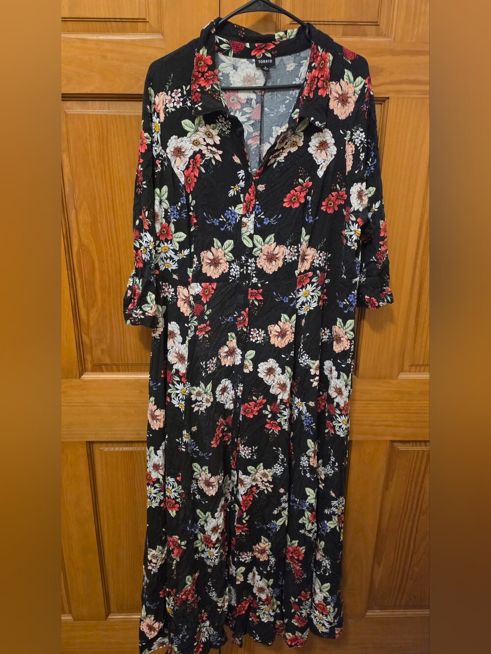 Torrid Floral Button-Front Maxi Dress